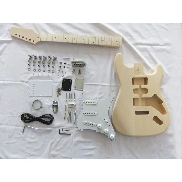 Toptan DIY elektro gitar montaj kiti elektro gitar yapı kitleri