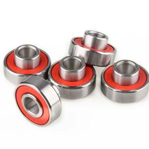 Rodamiento de rueda para patines en línea 608 2RS de acero cromado C3 antirrobo con eje para restaurantes - Product Image 1