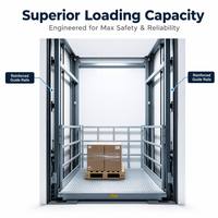 Plateforme élévatrice à rail hydraulique électrique, élévateur de marchandises lourd pour la logistique d'entrepôt et les applications industrielles