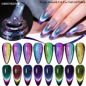 Esmalte en <span class=keywords><strong>Gel</strong></span> Magnético para Uñas, Pegamento de Diamante Reflectante, Ojo de Gato, Pavo Real, Ojo de Gato, <span class=keywords><strong>8</strong></span> Colores, Nuevo - Product Image 1