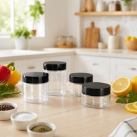 Bouteille vide pour la distribution d'aliments, bouteille transparente en PET avec bouchon en plastique
