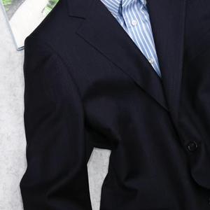 Black Fine Stripe 100% <strong>Wool</strong> Business Suits Set DIY Bespoke Single Breasted Breathable B2B Bulk Custom Made Italian/<strong>UK</strong> - Product Image 6