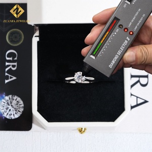 Anillo de Compromiso de Plata de Ley 925 con Certificado GRA, Joyería Fina Personalizada, Anillo de Moissanita de Moda para Mujer - Product Image 4