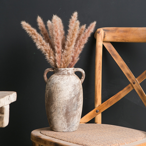 <span class=keywords><strong>Vaso</strong></span> Decorativo di Alta Gamma per Composizioni Floreali, Artigianale con Doppio Manico, Vasi in <span class=keywords><strong>Cemento</strong></span> per Arredamento Casa - Product Image 2