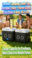 Glacière isotherme Nuosenlai Audio, conteneur de réfrigération portable pour camping, véhicule, pique-nique, stockage de nourriture et blocs de glace