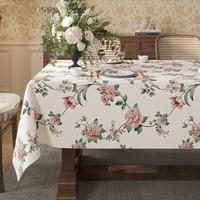 Nappe de table américaine rétro de luxe légère, résistante aux taches, imperméable, résistante à l'huile et à la chaleur, pour table à thé
