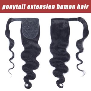 Extensiones de Cabello Humano Ondulado Remy Virgen Indio 100% Amygirl al por Mayor, Cola de Caballo de 8-30'' con Envoltura, 100g, Color Personalizado - Product Image 2