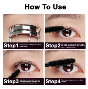 Nouvel arrivage de <span class=keywords><strong>mascara</strong></span> à cils ajustables en fibre 4D résistant à la transpiration imperméable à l'eau et à la transpiration avec étiquette de maquillage de marque privée - Product Image 6