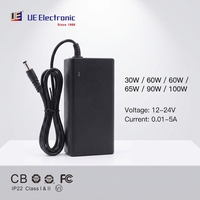 Module d'alimentation de bureau SMPS IEC60601-1 60W 65W, entrée 80-264VAC, sortie 12V 16V 22V 24V 500mA 2A 5A, adaptateur secteur AC/DC