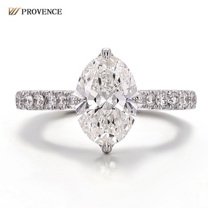 Anillos de Compromiso de Diamantes Cultivados en Laboratorio, Oro Sólido de 10K, 14K, 18K, Ovalados, CVD, HPHT, para Hombre y Mujer, Joyería Personalizada - Product Image 1