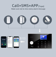 Kit Système d'Alarme de Sécurité Domestique Sans Fil Antivol Intérieur OEM ODM RFID APP Tuya avec Wi-Fi 4G GSM pour Maison Intelligente