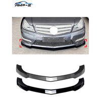 Lèvre de pare-chocs avant AMP-Z W204 en ABS noir brillant pour Mercedes Benz Classe C W204 Facelift AMG Line 2011-2014