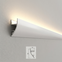 TW 4318 Meilleures ventes Profilé en aluminium sans rainurage pour bande LED à montage en surface, réflecteur lumineux à rainure en aluminium