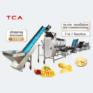 Linea di produzione della macchina per la produzione di patatine fritte congelate multifunzionali automatiche SUS304 certificate CE TCA