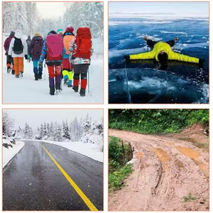 Crampons antidérapants à pointes <span class=keywords><strong>pour</strong></span> <span class=keywords><strong>la</strong></span> marche sur glace, crampons durables <span class=keywords><strong>pour</strong></span> chaussures et bottes avec 8 crampons en acier - Product Image 6