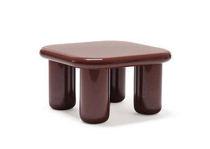 Mesa de comedor redonda contemporánea con base hecha a mano en forma de T, elegante tapa de chapa de roble, perfecta para el hogar y la Oficina, resistente y - Product Image 3