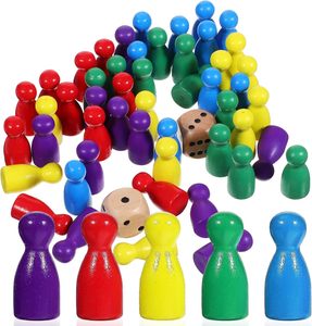 Mercado Chino en Línea, Otros Juguetes Educativos, Marcadores de Mesa, <span class=keywords><strong>Damas</strong></span> de Madera, Ludo, Piezas de Ajedrez, Juegos de Mesa, Peones, Piezas de Ajedrez - Product Image 1