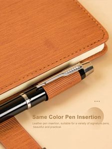 A5 PU <b>Leather</b> Business Office Notebook Hardcover <b>Notepad</b> with Button Customizable Logo - Product Image 5