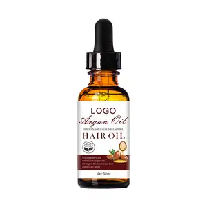 OEM Serum Minyak penumbuh rambut Argan organik alami cepat 7 Hari produk perawatan rambut minyak esensial pelembap dalam