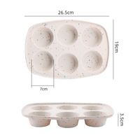 Moule à gâteau en silicone 6 cavités, plaque de cuisson antiadhésive et non toxique, ensemble de moules à mousse résistants à la chaleur, outils de dessert durables