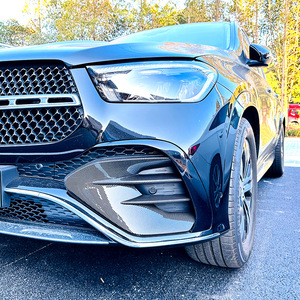 Mercedes-Benz GLE-Class Air Vent Grille Cover Piano Black Carbon Fiber Texture ABS Decal 61x33x5cm Adhesive Fitment - Product Image 2