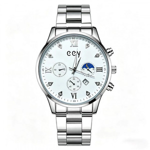 A men's diamond-studded steel <b>bracelet</b> watch, business calendar quartz wristwatch, men's model - Product Image 3