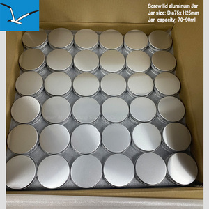 Op maat gemaakte 50ml 80ml 100ml zilveren aluminium cosmetische potjes met schroefdop, zeefdruk, gouden opdruk voor gezichtscrème, bodybutter en lippenstift - Product Image 4
