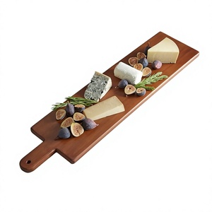 Wood Rectangle Chopping Board With Handle Cheese Serving <b>Platter</b> Modern Design Eco-Friendly Lightweight Dishwasher Safe Hot Sell - Product Image 1