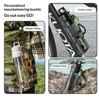 Bouteille d'eau de sport portable de luxe en Tritan sans BPA, personnalisable, avec paille, pour les voyages en extérieur (vente en gros)