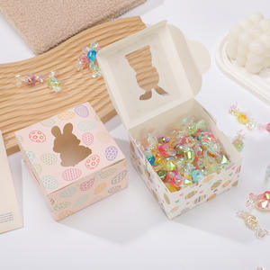 イースターの小さな本型アートペーパーボックス、イースターエッグフェスティバルパーティーDIYクリエイティブウィンドウ漫画キャンディギフトボックス - Product Image 4