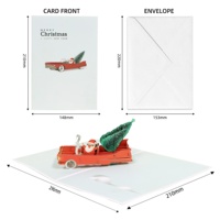 Cartes de vœux de Noël en papier 3D, impression personnalisée, vernis mat écologique, nouveau design, célébration pop culturelle