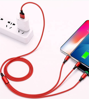 Precio de fábrica 3 en 1 Venta caliente Accesorios para teléfonos móviles 2,0 a Tipo-c Cable DE DATOS USB Carga rápida Móvil al por mayor