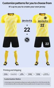 Hot Bán Tùy Chỉnh Đội Bóng Đá Áo V Cổ Ngắn Tay Áo Polyester Tên Kỹ Thuật Số Nhà Máy Trực Tiếp Bán Buôn Cho Mùa Hè Bóng Đá - Product Image 2