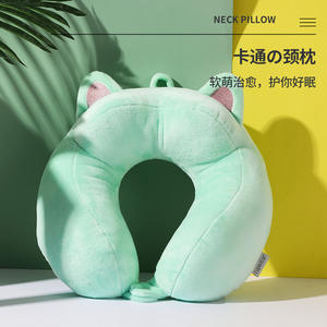 Almohada de cuello en forma de U Topentar, 28x26x14cm, diseño de gato, portátil para viajes, soporte suave para siesta en la oficina y uso en avión - Product Image 4