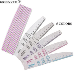 Profesyonel gri kum Falf ay tırnak törpüsü yüksek kaliteli cetvel desen gri tırnak törpüsü 100/150/180/240 Grit tırnak törpüsü - Product Image 2