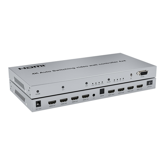 4K Auto Switching Video Wall Controller 4x4 Support RS232