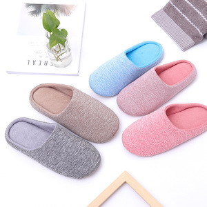 Quiet cotton <b>slippers</b> for men and women, soft-soled, Japanese style, suitable for spring and autumn, wood flooring, machine - Product Image 2