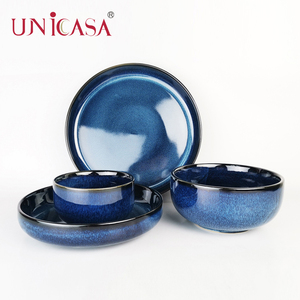 Nhà Hàng Chuyên Nghiệp Bộ Đồ Ăn Tối Bằng Gốm Tấm Và Cốc Đồ Ăn Bằng Đá - Product Image 1