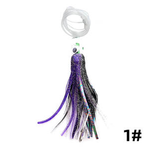 Leurres <span class=keywords><strong>de</strong></span> pêche à la traîne <span class=keywords><strong>au</strong></span> thon en mer Mahi appâts artificiels à jupe d'eau salée avec jupes <span class=keywords><strong>de</strong></span> calmar pieuvre crochets gréés - Product Image 2