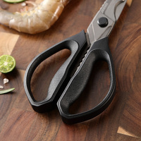 XINZUO nouveaux outils de cuisson multifonctionnels cisailles noir titane plaqué 4Cr13 ciseaux de cuisine en acier inoxydable