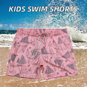 Shorts de Baño para Hombre con Estampado de Velero Rosa, Cordón Ajustable, Secado Rápido, Traje de Baño Casual para Playa - Product Image 2