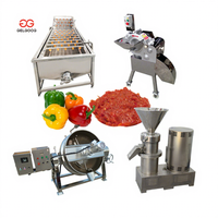 Kleine Automatische Rode Peper Pasta Maken Plant Tomaat Ketchup Verwerking Machine Chili Saus Productielijn