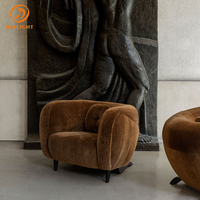 Moderner Minimalistischer Einzelsessel Freizeit-Lammwoll-Sessel für Zuhause Büro oder Schlafzimmer für Hotel-Lounge Wohnzimmer