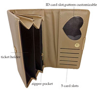 YUZHI dompet asli pabrik OEM & ODM menerima bahan PU kapasitas besar kartu tunai tiket memegang dompet wanita