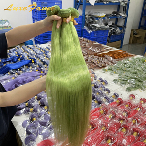 Perruques professionnelles brésiliennes vierges de grade 12A en <span class=keywords><strong>cheveux</strong></span> humains, bleues, violettes, oranges, non traitées, ondulées, couleur professionnelle - Product Image 2