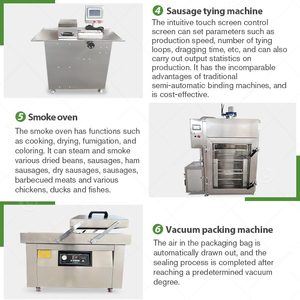 Nueva Línea de Producción de Salchichas Industrial, Equipo Automático con Capacidad de 100-500 kg/h, Acero Inoxidable SUS304 - Product Image 3