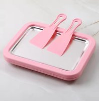 Machine à glaces maison amusante pour rouleaux de dessert, idéale pour les fêtes en cuisine, en acier inoxydable, avec système de réfrigération