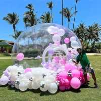 Globe à neige gonflable transparent de 8 pieds pour cabine photo, idéal pour la décoration de fêtes de Noël et d'événements