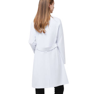 ชุดยูนิฟอร์มแพทย์ชายหญิง YH Custom LOGO เสื้อกาวน์สีขาว ปกบาก แขนยาว ชุดแพทย์ ชุดผ่าตัดในโรงพยาบาล - Product Image 3