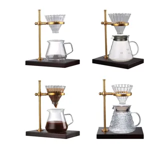 Gocciolamento caffè per filtro portabicchieri geometrico supporto per caffè a forma di V 60 a goccia in metallo speciale telaio per Barista